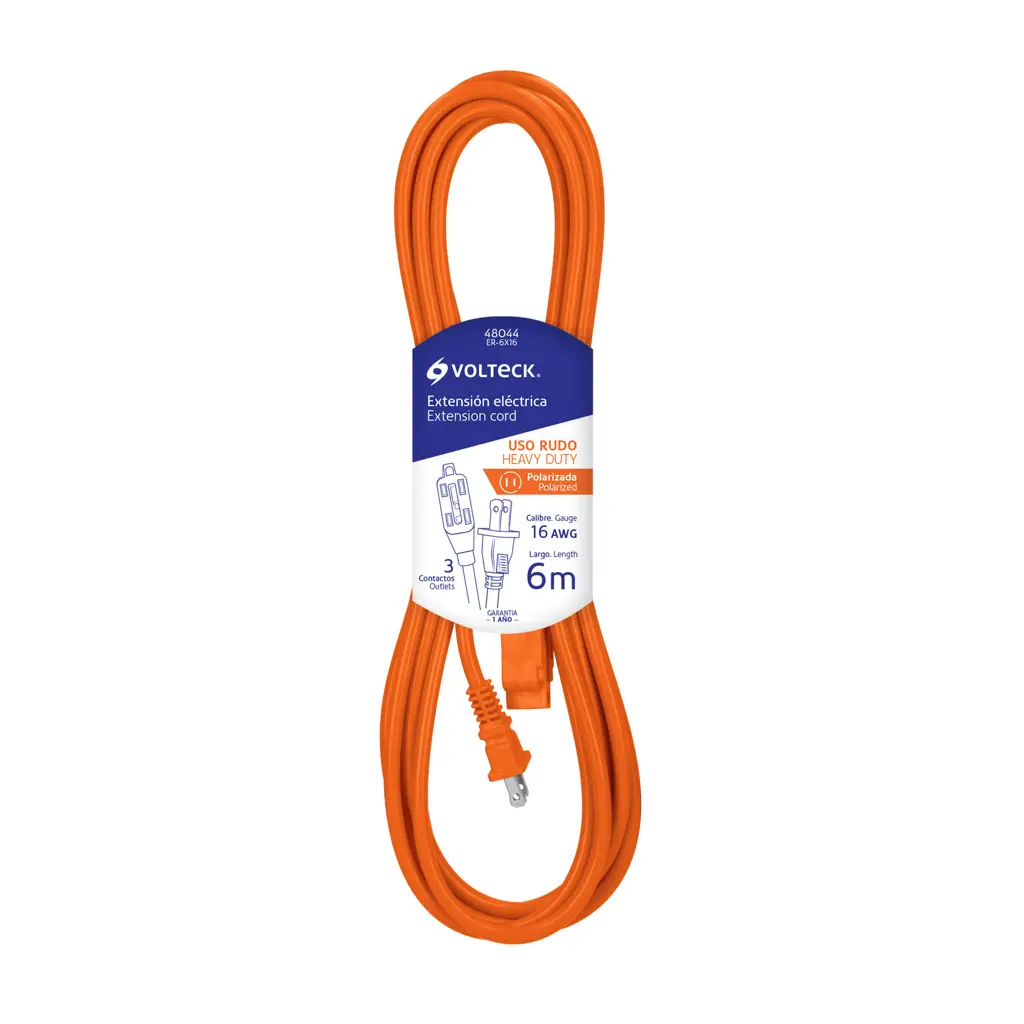 EXTENSION ELECTRICA USO RUDO 6M VOLTECK