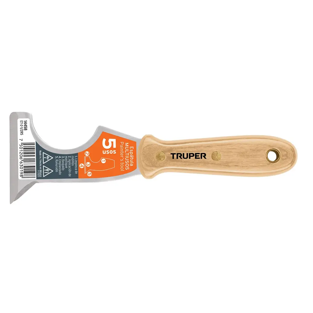 ESPATULA MADERA 5 USOS 2 1/2" TRUPER