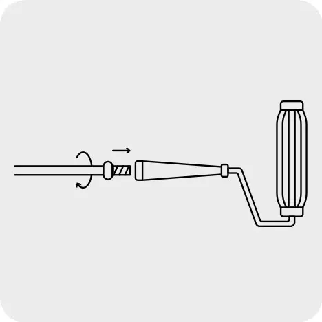EXTENSION PARA RODILLO ACERO 3M TRUPER — vista 2