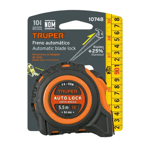 CINTA METRICA 5.5M AUTOLOCK CONTRA IMPACTO TRUPER