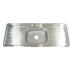 FREGADERO ACERO INOXIDABLE DOBLE ESCURRIDOR 1.5M