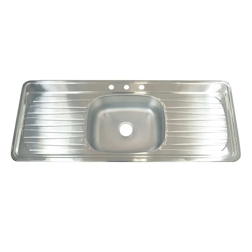 FREGADERO ACERO INOXIDABLE DOBLE ESCURRIDOR 1.5M