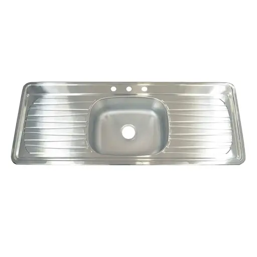 FREGADERO ACERO INOXIDABLE DOBLE ESCURRIDOR 1.5M
