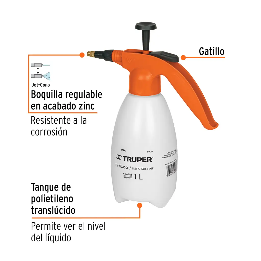 FUMIGADOR DOMESTICO 1LT TRUPER — vista 2