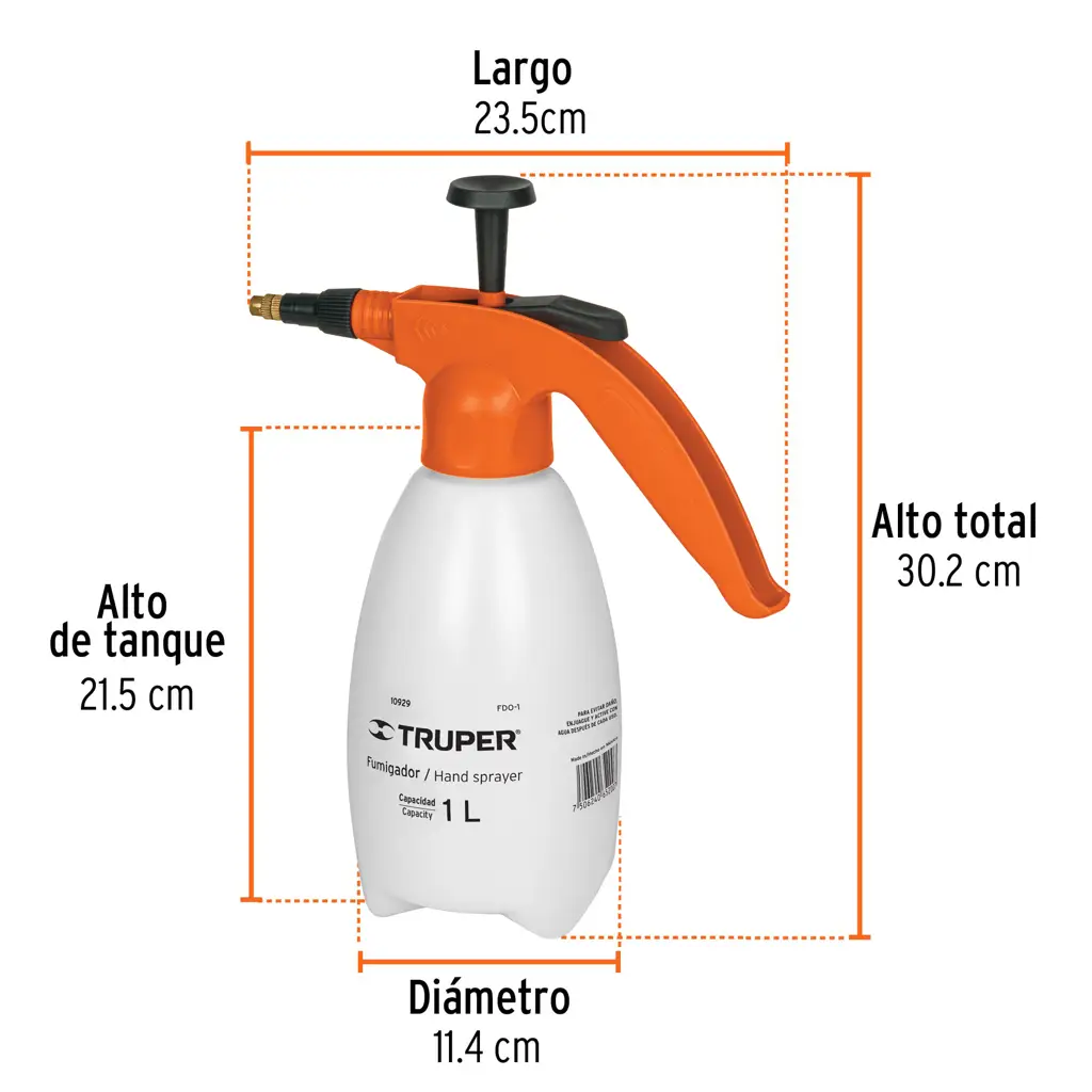 FUMIGADOR DOMESTICO 1LT TRUPER — vista 3
