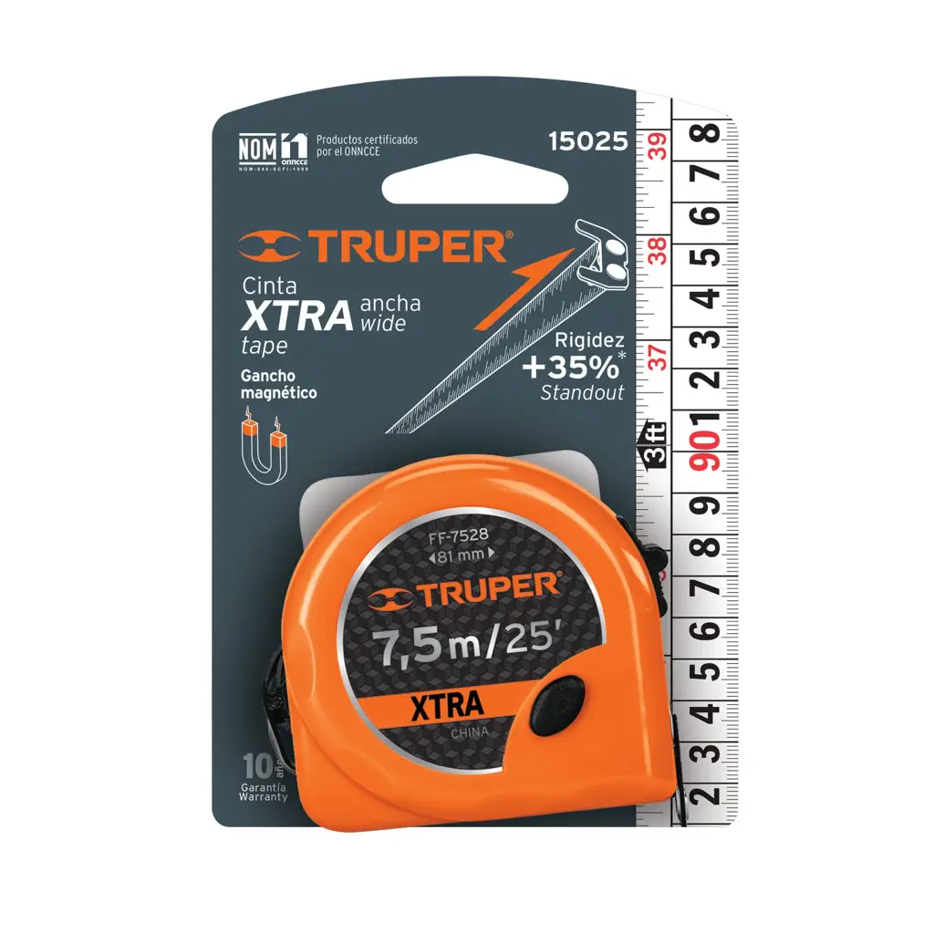 CINTA METRICA XTRA 7.5M ANCHA 28MM TRUPER — vista 2