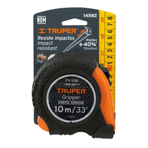 CINTA METRICA 10M CONTRA IMPACTO TRUPER