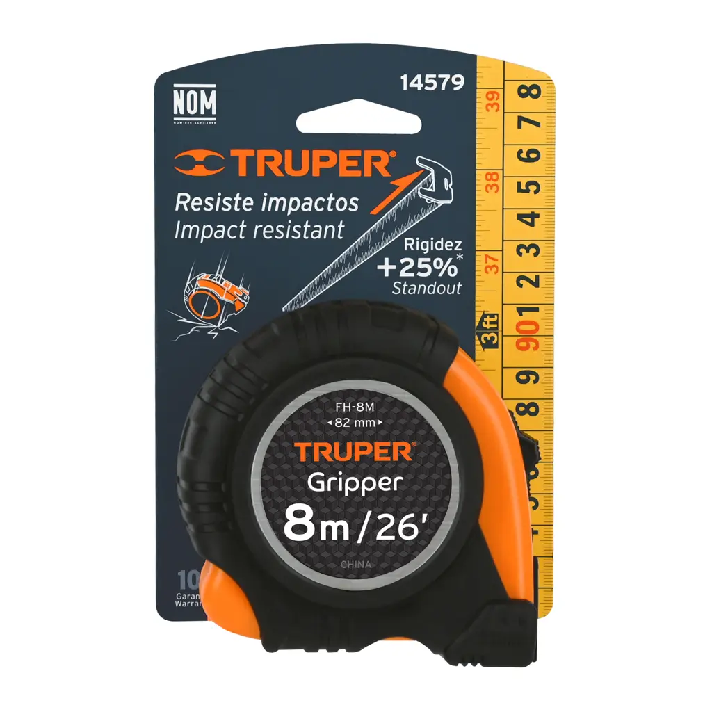 CINTA METRICA 8M CONTRA IMPACTO TRUPER — vista 2
