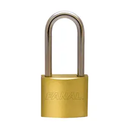 CANDADO DE HIERRO DORADO 50MM ESPIGA LARGA FANAL