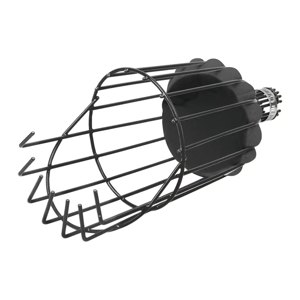 Recolector de frutas Truper con canastilla verde y garra para cosechar. 1