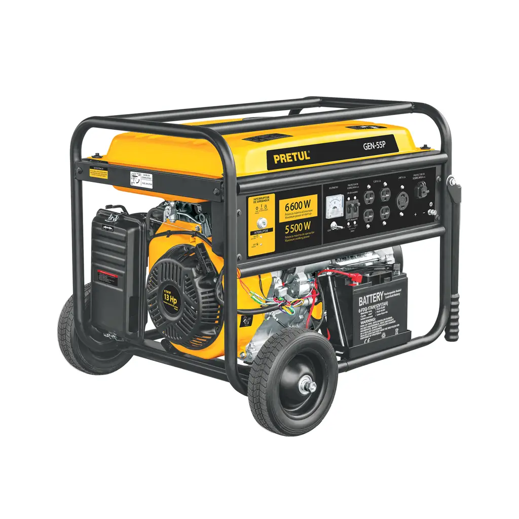 GENERADOR PORTATIL 5.500W A GASOLINA PRETUL