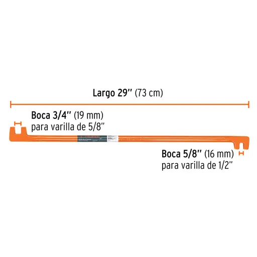 GRIFA DE ACERO PARA VARILLA 3/4-5/8 TRUPER
