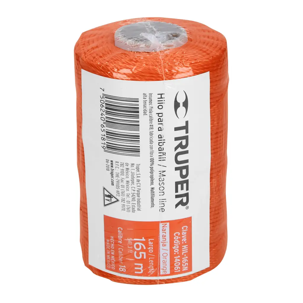 CUERDA PARA ALBAÑIL NARANJA 165M TRUPER — vista 2