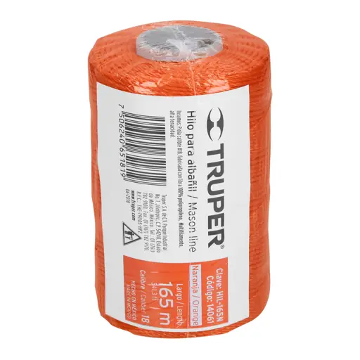 CUERDA PARA ALBAÑIL NARANJA 165M TRUPER