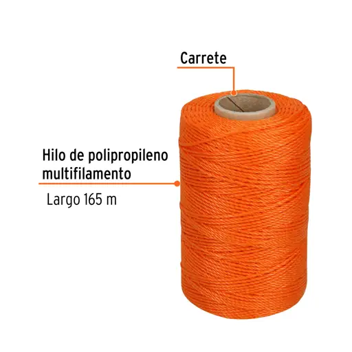 CUERDA PARA ALBAÑIL NARANJA 165M TRUPER