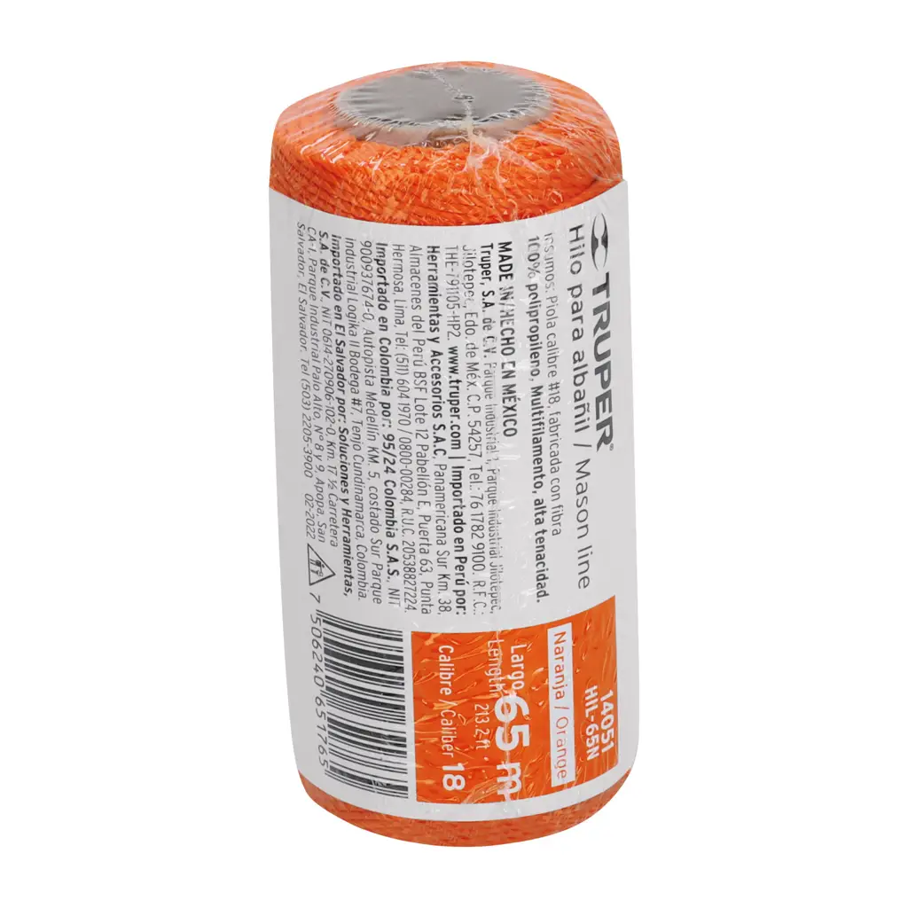 CUERDA PARA ALBAÑIL NARANJA 65M TRUPER — vista 2