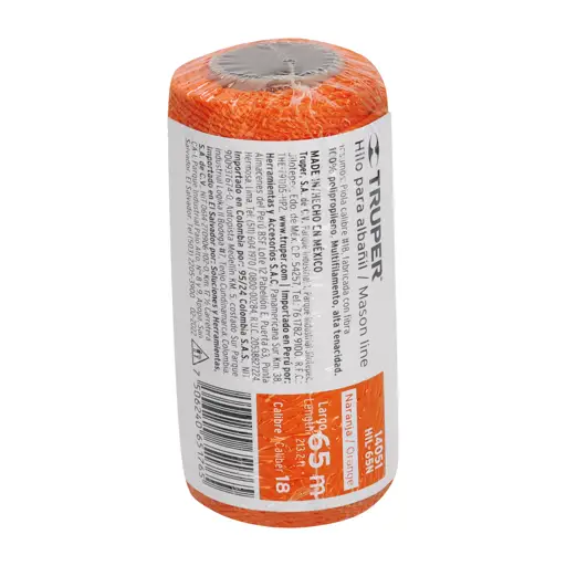 CUERDA PARA ALBAÑIL NARANJA 65M TRUPER