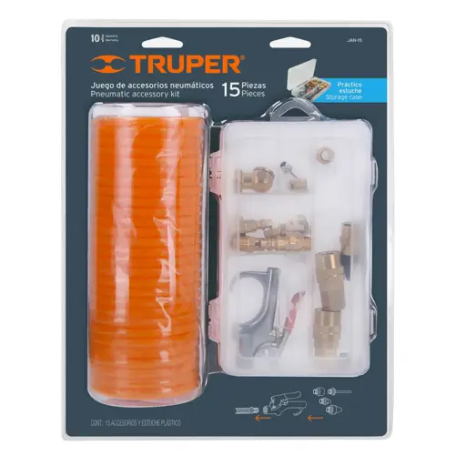 JUEGO ACCESORIOS COMPRESOR 15 PIEZAS TRUPER