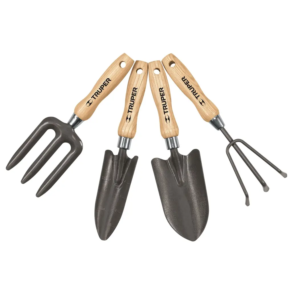 JUEGO DE HERRAMIENTAS PARA JARDIN 4 PIEZAS TRUPER