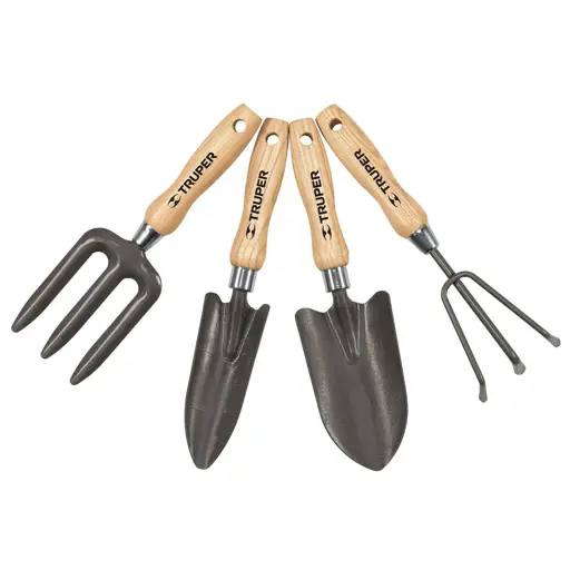 JUEGO DE HERRAMIENTAS PARA JARDIN 4 PIEZAS TRUPER