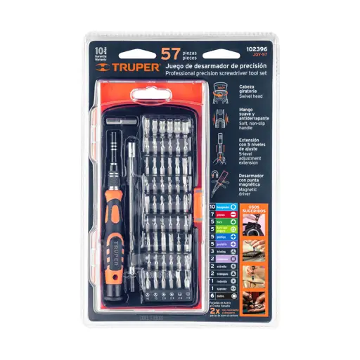 DESTORNILLADOR PRECISION 57 PIEZAS TRUPER