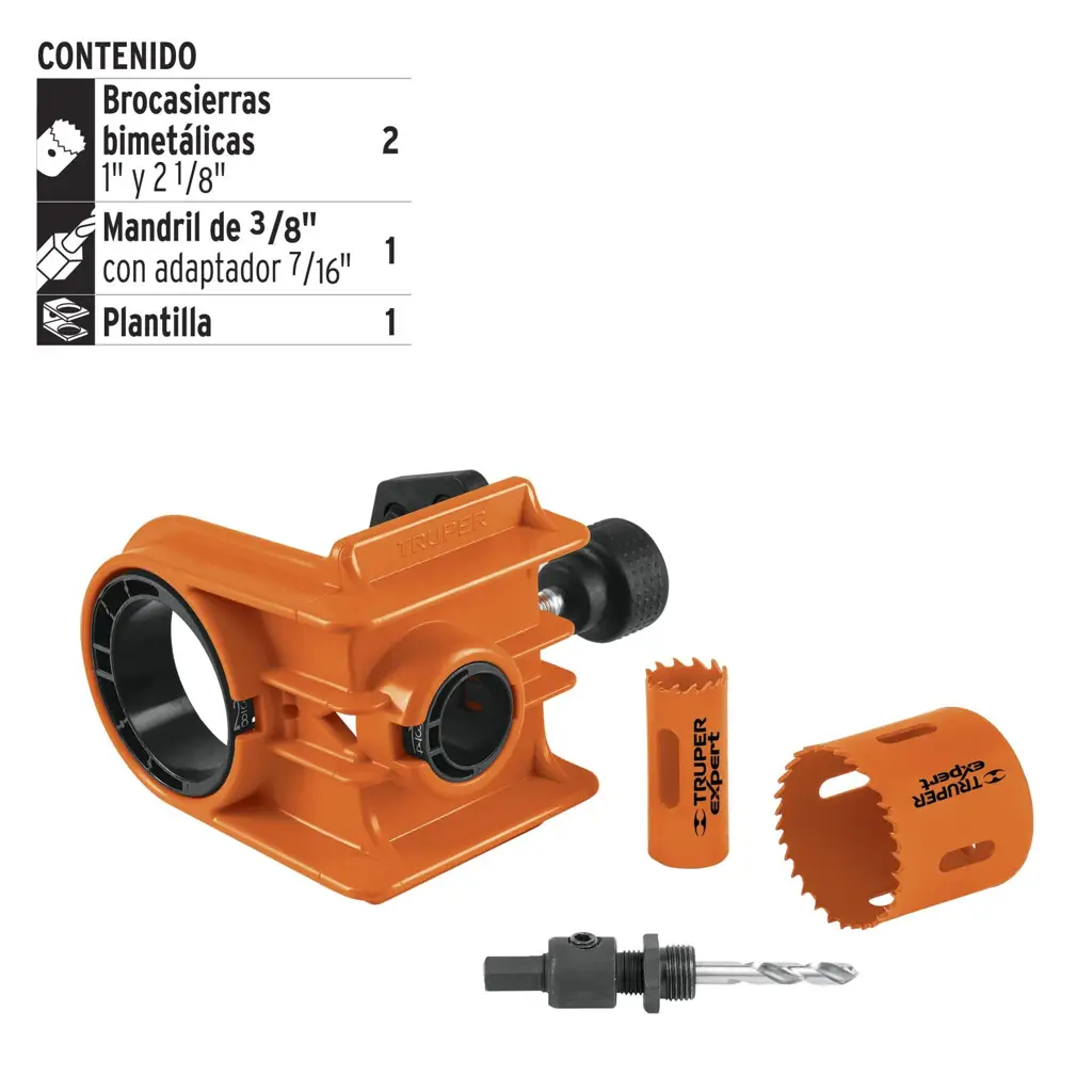 JUEGO 4 PIEZAS INSTALAR CERRADURA TRUPER EXPERT — vista 3