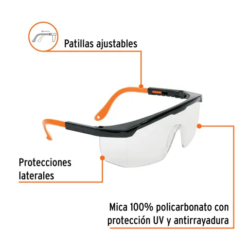 ANTEOJO SEGURIDAD AJUSTABLE TRASNPARENTE TRUPER