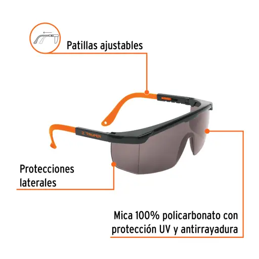 ANTEOJO SEGURIDAD AJUSTABLE GRIS TRUPER