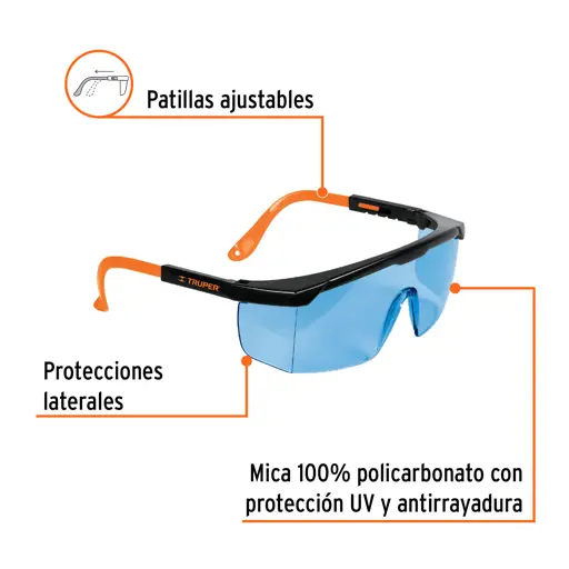 ANTEOJO SEGURIDAD AJUSTABLE AZUL TRUPER