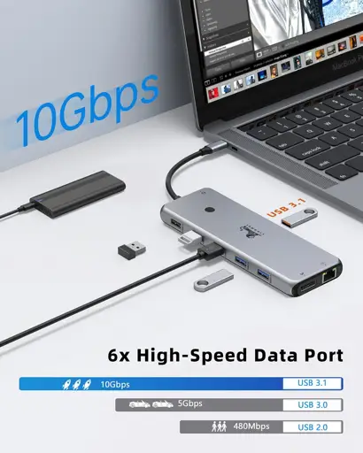 DONGLE USB C 13 EN 1 LIONWEI