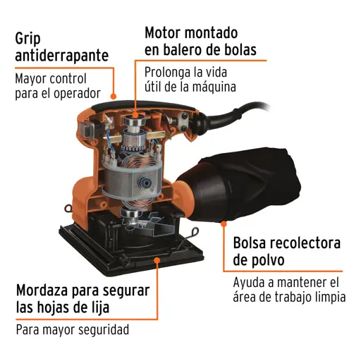 LIJADORA VIBRACION PRO 200W 110V TRUPER