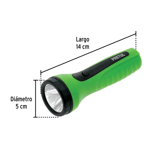 LINTERNA RECARGABLE 3LED 60LM PRETUL