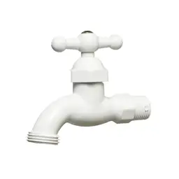 LLAVE DE CHORRO 1/2 PVC BLANCA