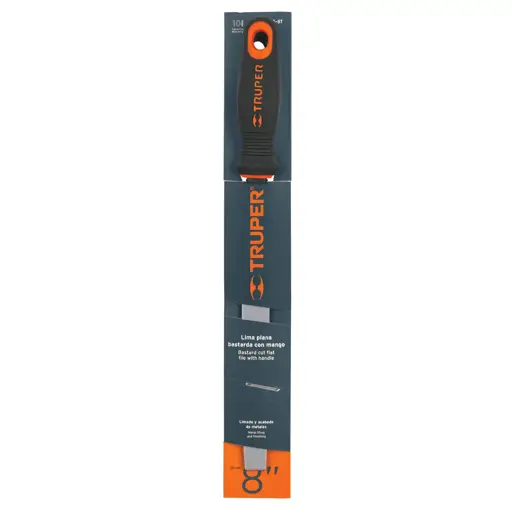 LIMA PLANA BASTARDA 8" CON MANGO TRUPER