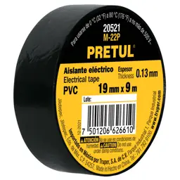 TAPE ELECTRICO NEGRO 3/4X9M PRETUL