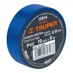 TAPE ELECTRICO AZUL 3/4X9M TRUPER