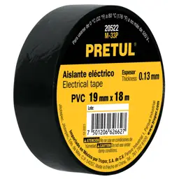 TAPE ELECTRICO NEGRO 3/4X18M PRETUL