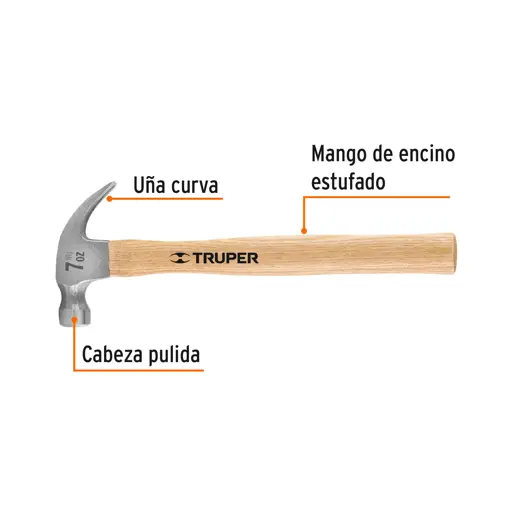 MARTILLO CABO MADERA 7 OZ TRUPER