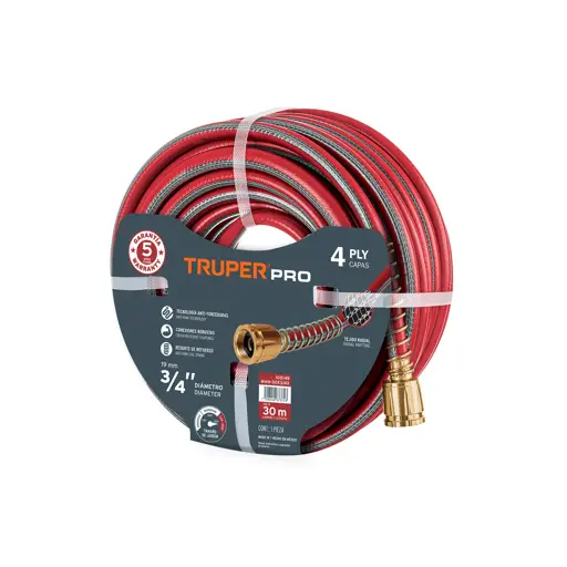 MANGUERA 4 CAPAS USO RUDO 25M TRUPER