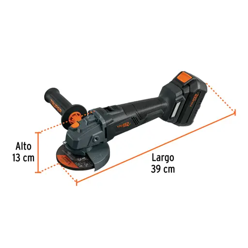ESMERILADORA INALAMBRICA 4-1/2" TRUPER MAX