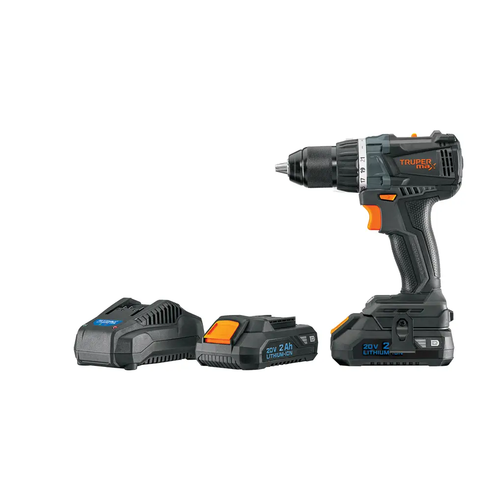 Taladro inalámbrico Truper MAX de 20V con broquero de media pulgada y motor sin carbones 3