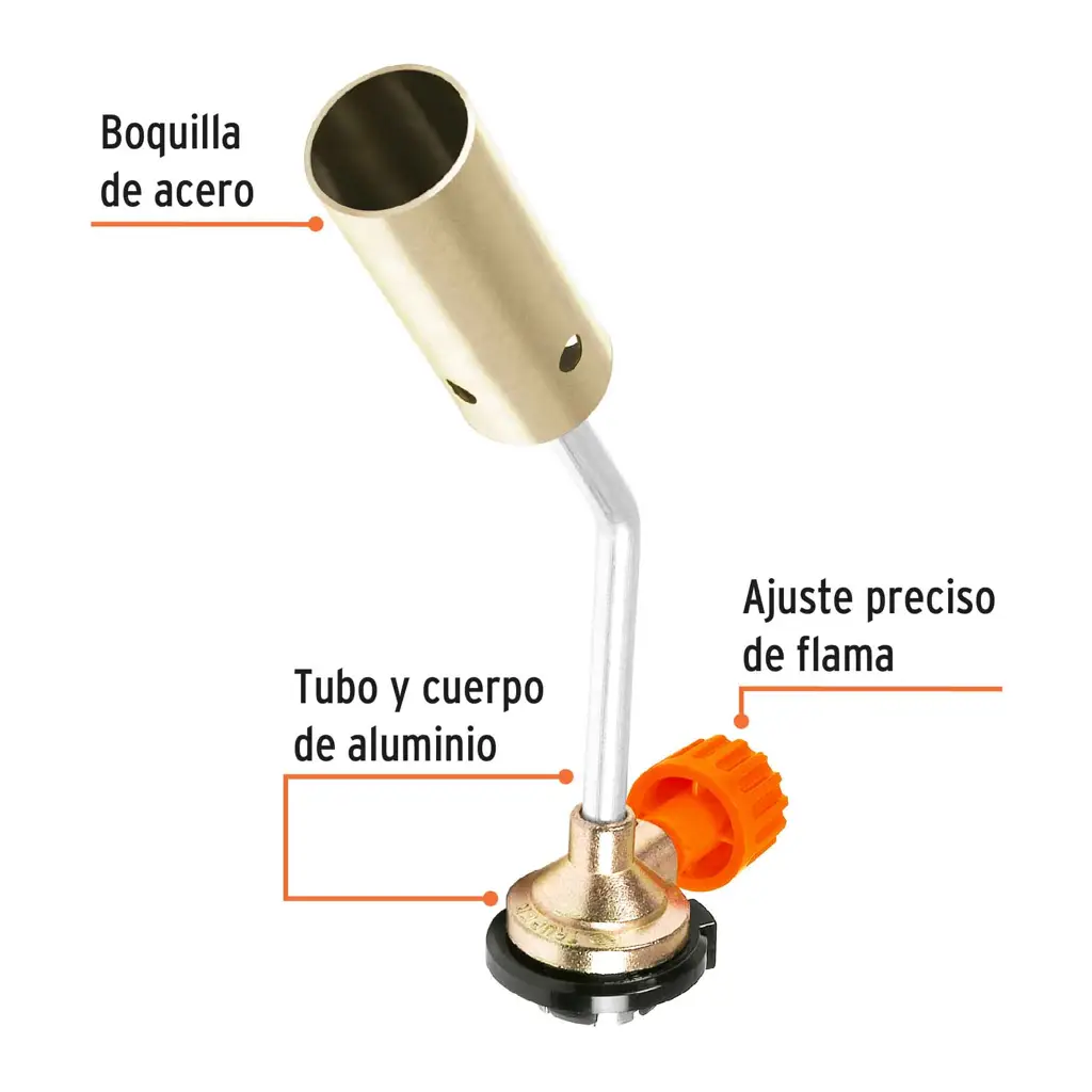 SOPLETE PARA LATA DE GAS 1/4 VUELTA TRUPER — vista 4