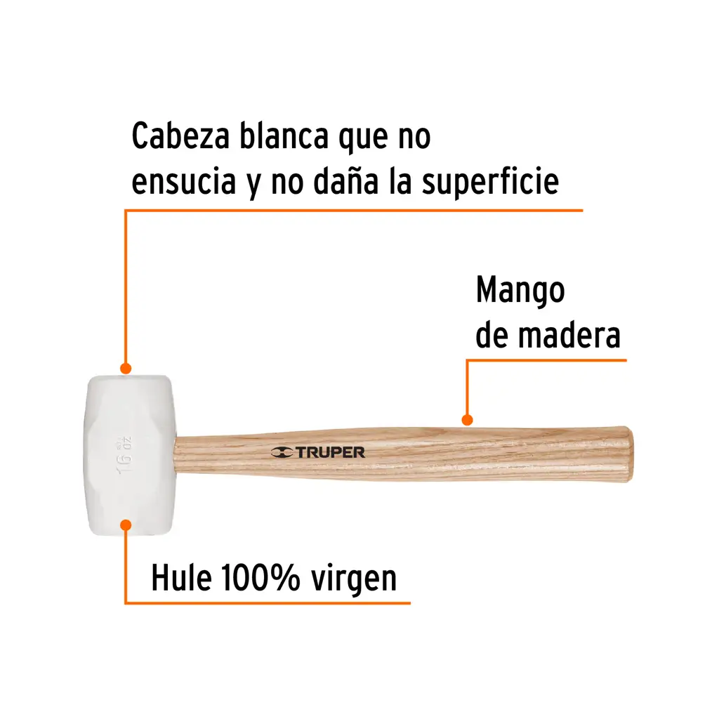 MAZO DE HULE 16ONZ TRUPER — vista 3