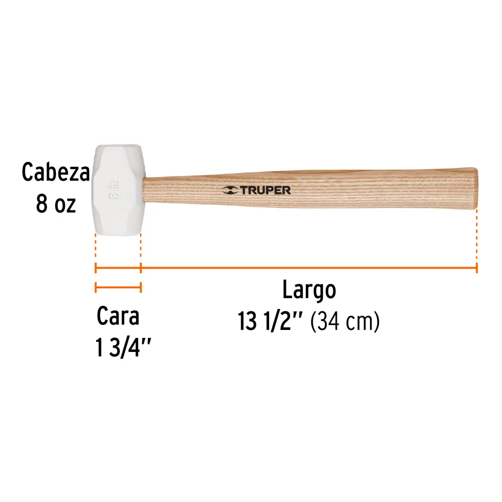 MAZO DE HULE 8ONZ TRUPER — vista 2