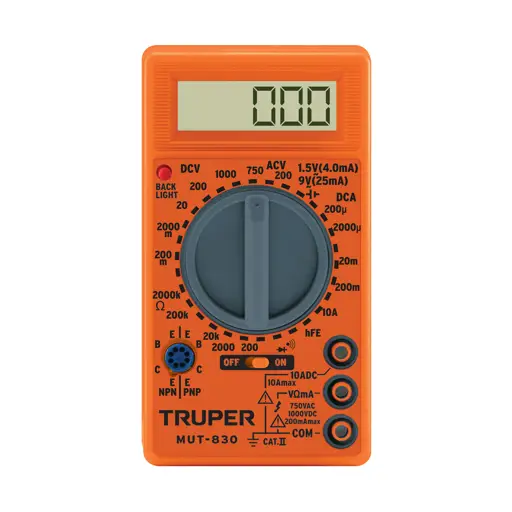 TESTER MULTIMETRO DIGITAL USO ESCOLAR TRUPER
