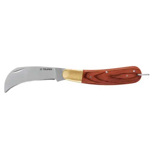 NAVAJA ABATIBLE MANGO MADERA 8" TRUPER