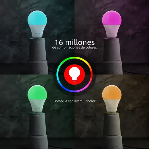BOMBILLO INTELIGENTE LED RBG WIFI NEXXT SOLUTIONS (PAQUETE DE 2)