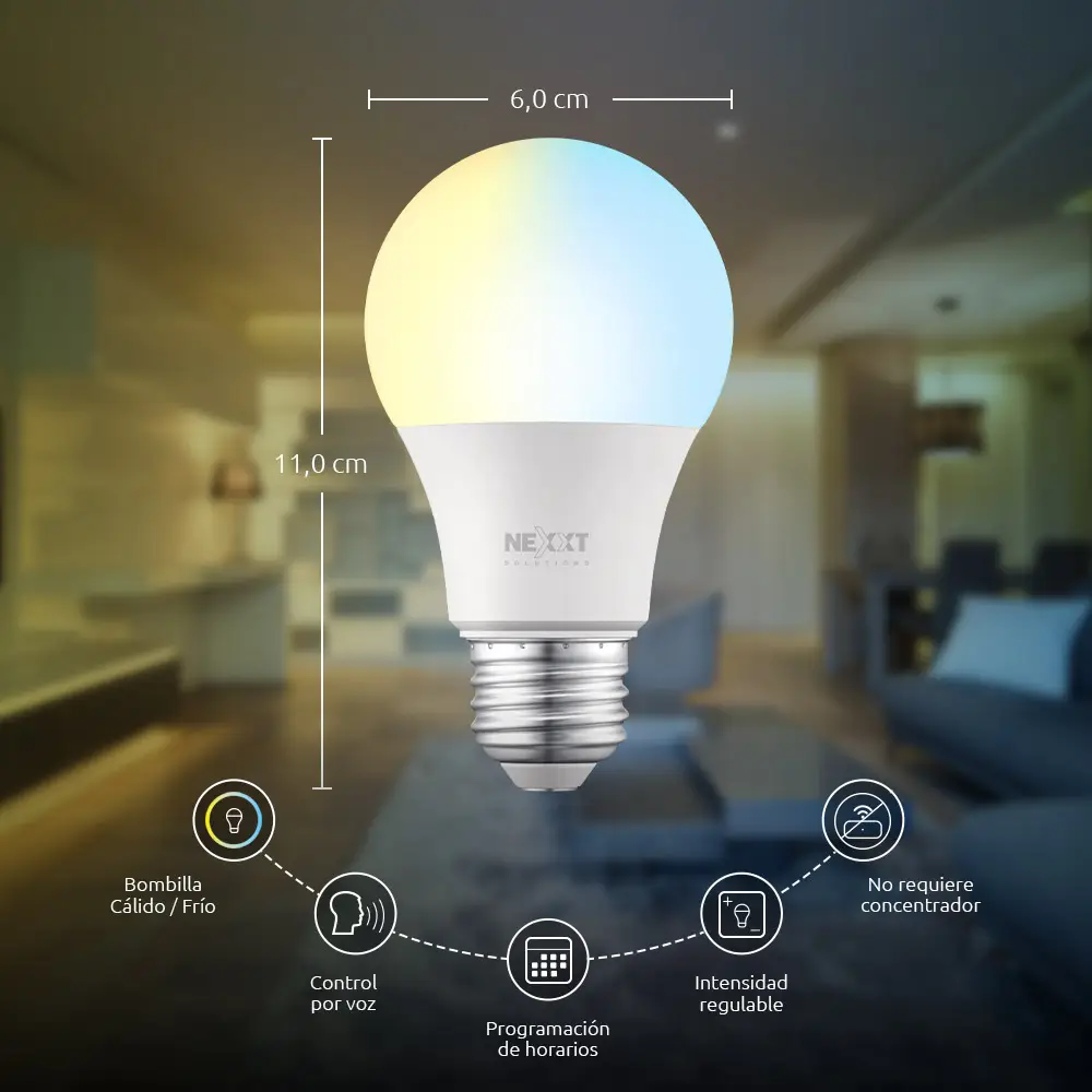 BOMBILLO INTELIGENTE LED WIFI NEXXT SOLUTIONS — vista 6
