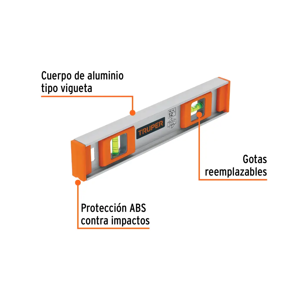 NIVEL PROFESIONAL 12 PULGADAS TRUPER — vista 4