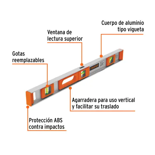NIVEL PROFESIONAL 24 PULGADAS TRUPER